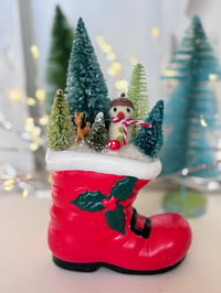 Image 1 of Santa's Boot Winter Scene 