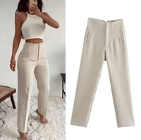 Image 2 of Stylish Women’s High Waist Trousers 