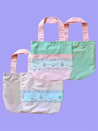 Image 2 of Vintage Nursery Fabric Reversible Tote Bags