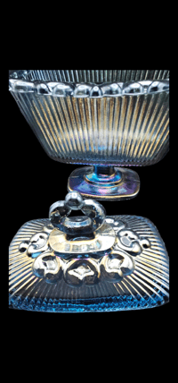 Image 5 of Indiana Glass Iridescent Blue Oblong Compote/Dish