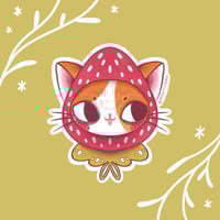 Image 1 of Strawberry Cat sticker
