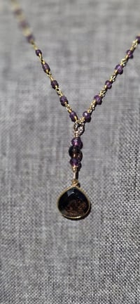 Image 1 of The Sierra Smoky Quarts and Amethyst Necklace