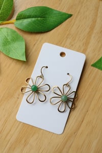Image 2 of Brass Flower Earrings (2 pairs available)