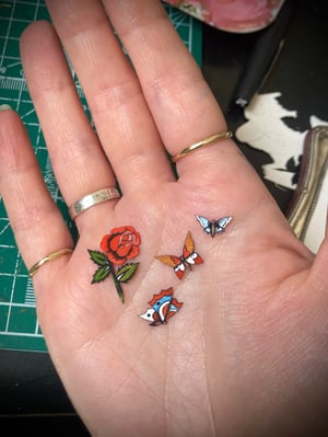 Image of Butterflies Cutouts Silver Miniature Original