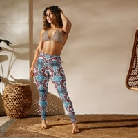 Image 2 of Tribal Fish Yoga Leggings