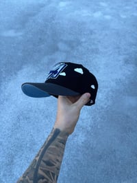 Image 7 of PARTLY CLOUDY BLACK MULTI TONE ANEHEIM ANGELS CUSTOM FITTED CAP