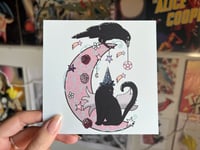 Image 2 of Wizard Cat & Crow - Art Print