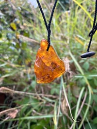 Image 1 of Large Amber nugget Pendant. 