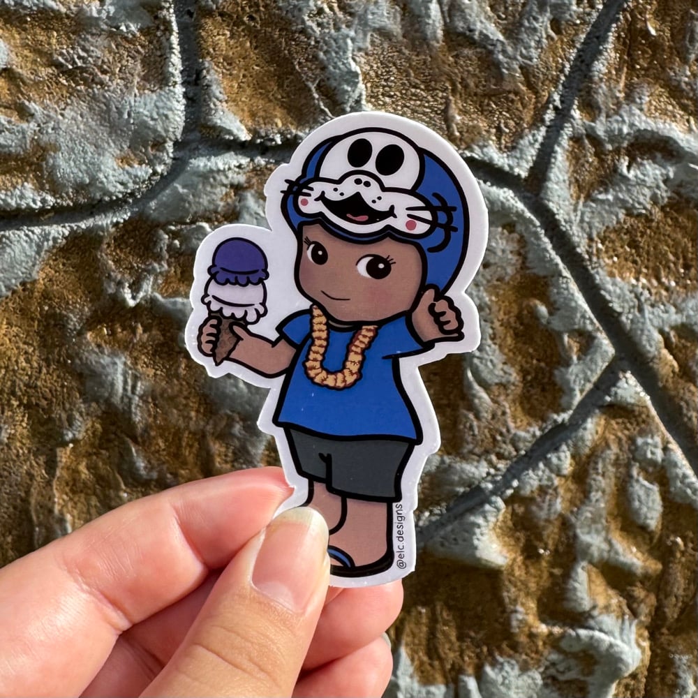 Image of Dave's Waipiʻo X ELC Designs Pāpale Pēpē Sticker