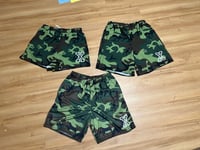 Image 2 of Woodland Camo X Shorts