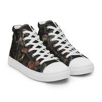 Image 2 of Grunge Style Nature Inspired Mushrooms/Fungus Women’s high top canvas shoes