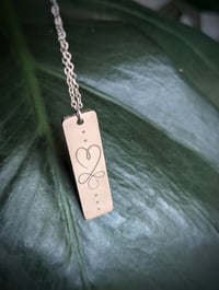 Image 3 of Calligraphy Heart Pendant Silver