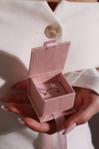 Image 10 of mini pink heart silver ring 迷你粉心银戒