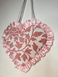 Image 1 of One-Off Upcycled Towel Heart Bag