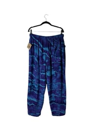 Image 8 of ♻️ UPCYCLED L Free People Linen Blend Pants in Purple Haze Geode Ice Dye