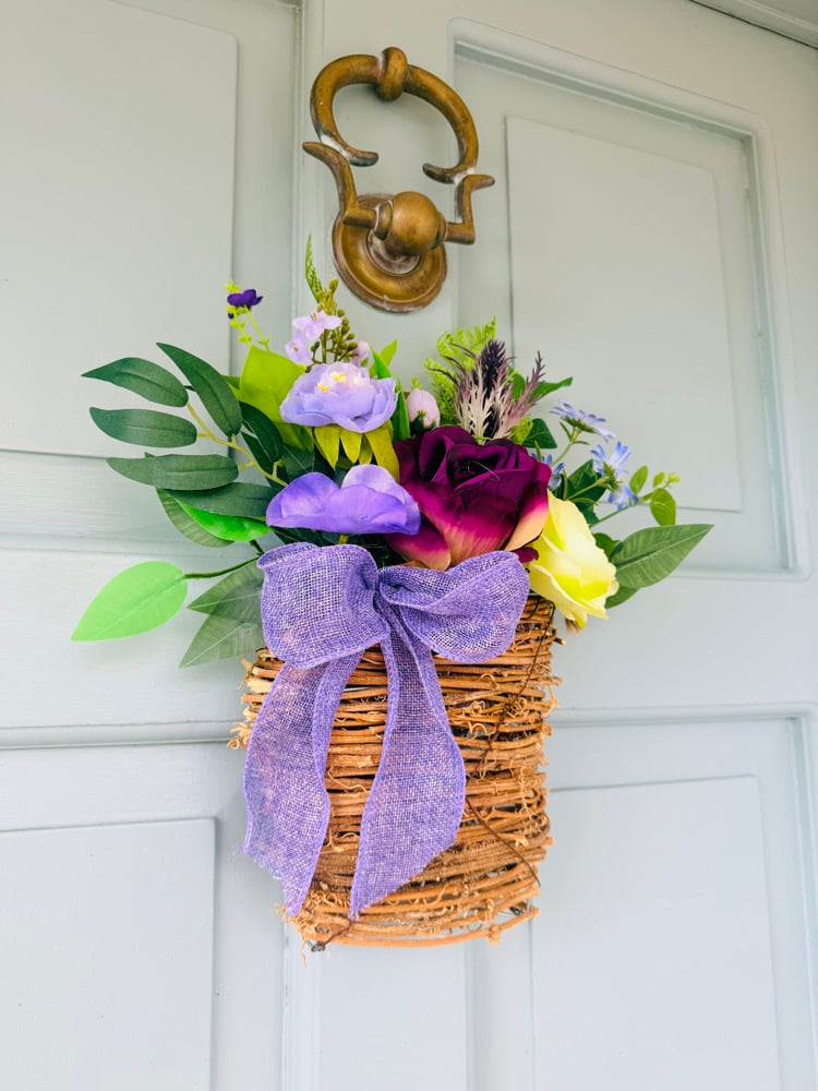 Image of Floral Wall Basket 
