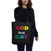 "God LoVes Gay" Eco Tote Bag by InVision LA