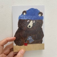 Image 4 of Greetings card -Blue beanie bear