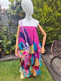 Image 1 of Wanderlust maxi skirt / bandeau dress -pink rainbows 6-12