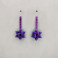 Image 3 of Starry Night Chainmaille Earrings