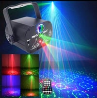 Image 1 of DJ Disco Stage Party Lights, LED Sound Activated Laser Light RGB Flash Strobe Projector With Remote 