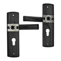 Image 5 of Black Door Lever Lock Set – Manganese Steel Silent Bearing Handle with Keys, Keyed Entry Lock for 