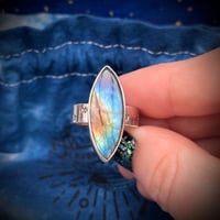 Image 4 of Lumia Collection Rings - Sterling Silver and Labradorite
