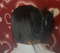 Image 5 of Large Black Butterfly Claw Clip