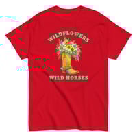 Image 5 of Unisex classic tee, Wildflowers Wild Horses Cowgirl Western Boot Sunflowers Tee
