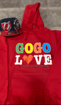 Image 2 of Custom made red GOGO LOVE hoodie