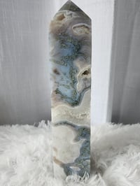 Image 1 of 2.4lb Water Grass Druzy Agate Crystal Tower