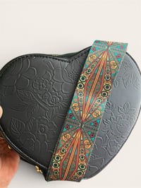 Image 4 of Embossed Heart Crossbody 