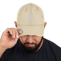 Image 5 of Distressed Dad Hat with Orthodox Cross