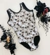 Flower Ghosts Low Back Leotard