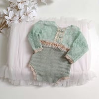 Image 1 of Newborn girls bodysuit | Fiorenza | aquamarine