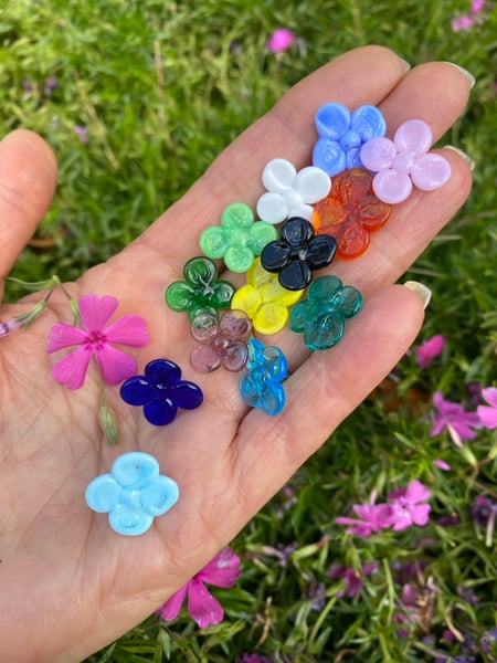 Image of Glass Flower Studs