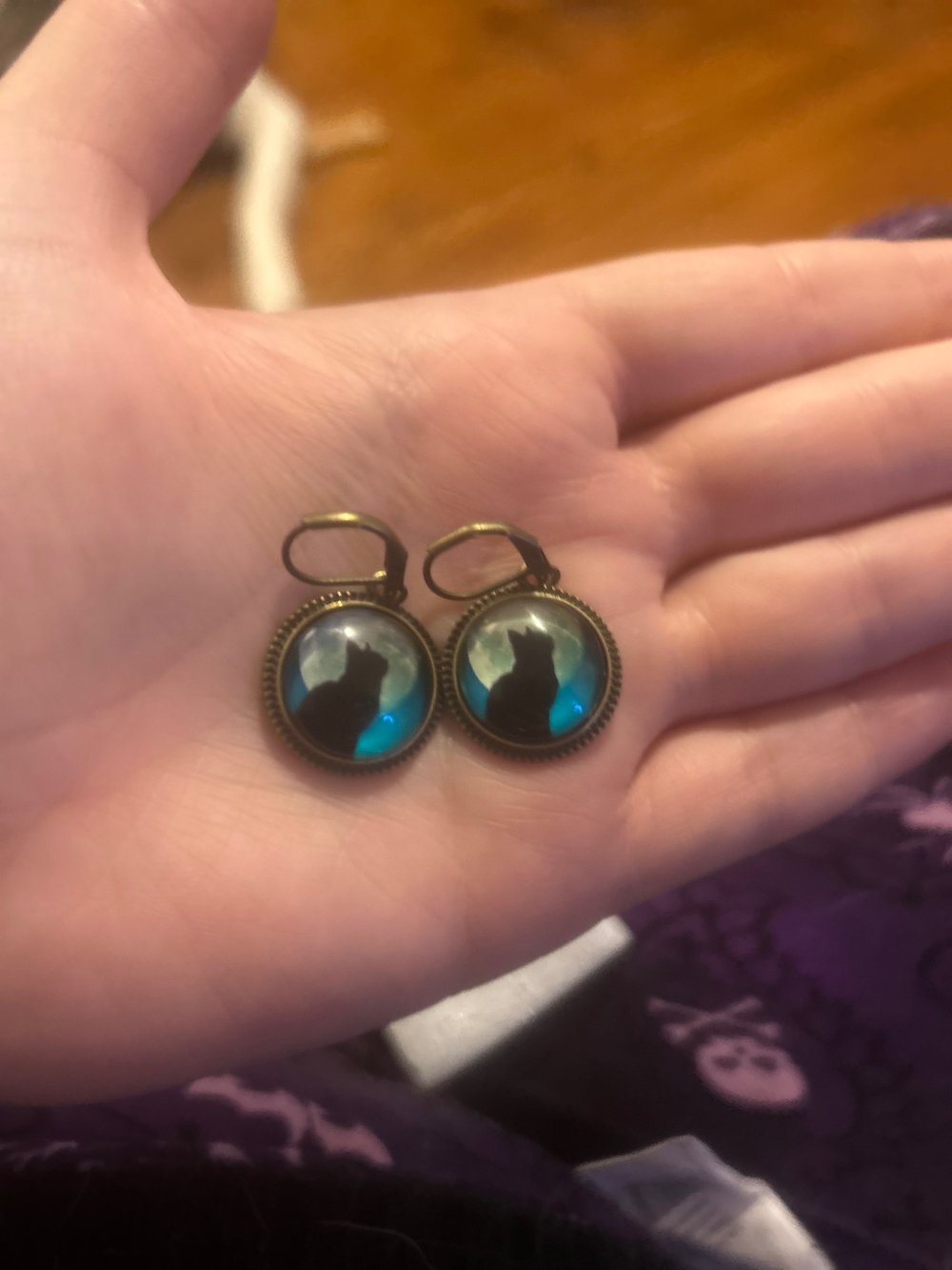 Image of Black Cat Earrings 