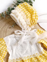 Image 4 of Sitter photoshoot set | Audrey | age 12 months | yellow plaid
