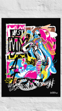 CRAOTIC-SERIES-JUSTMYLUCK-MAGENTA-ARTPRINT