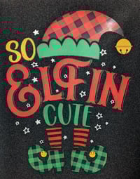 Image 3 of So Elfin Cute Christmas Apron (black)