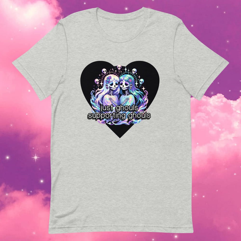 Image of just ghouls supporting ghouls <3 unisex t-shirt pastel goth aesthetic 