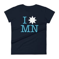 I [STAR] MN Fem Fit T-shirt (Dark Blue w/ White star)