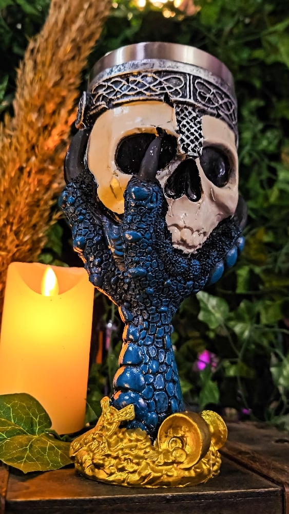👑The Armored Kingdom Dracogrip Relic Skull Goblet