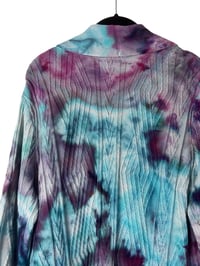 Image 8 of XL Sweater Cardigan w/ Pockets in Cool Interstellar Snow Dye