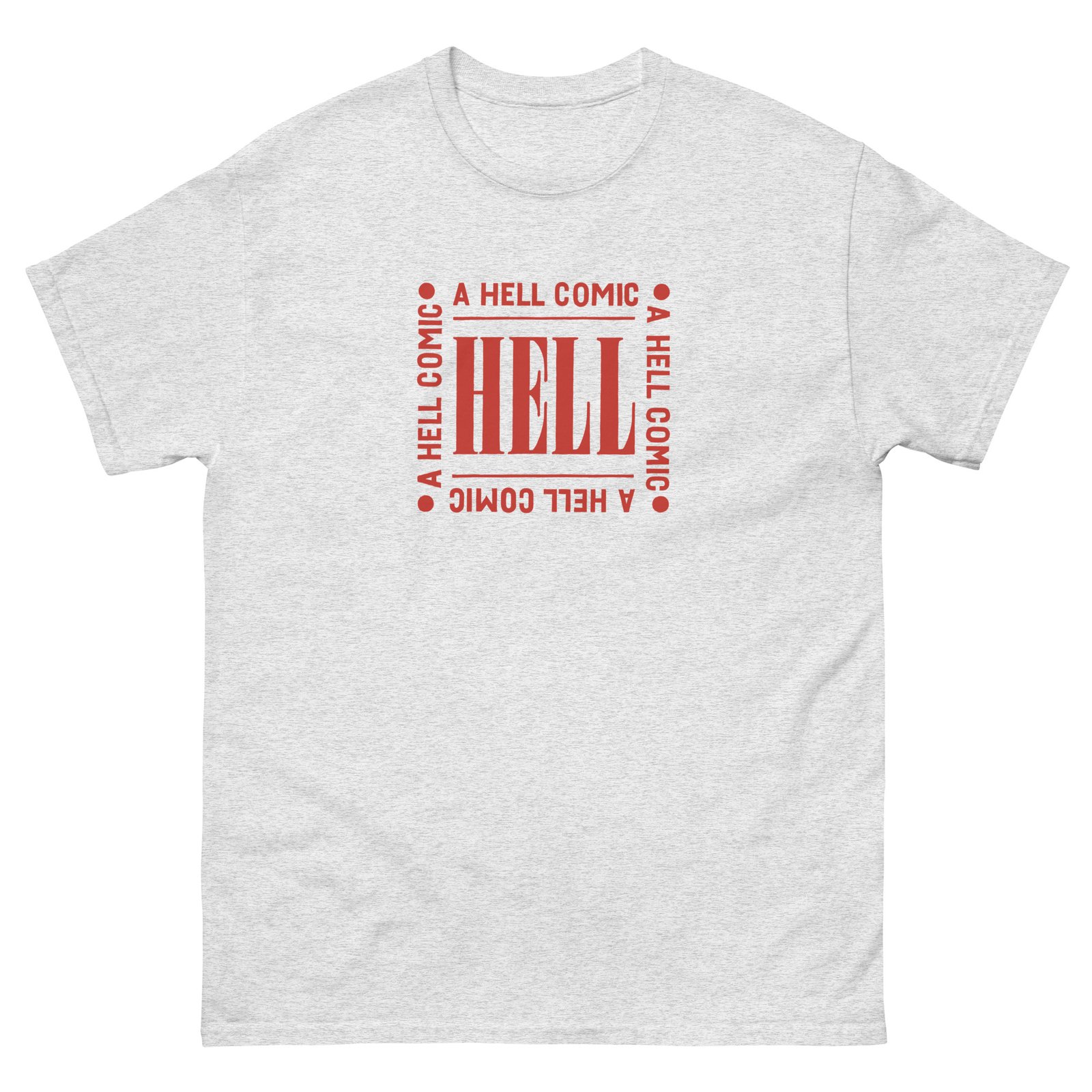 HELL COMICS LOGO Shirt - NEW DESIGN - Light | Dummy Zine - Comics