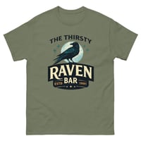 Image 2 of Thirsty Raven Bar T-Shirt – Vintage Moody Raven Tavern Graphic Unisex Tee