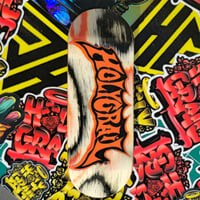 Image 1 of 33.3mm Popsicle(SQUIRE) ORANGE HG DeathCore Logo Real Wear Graphic