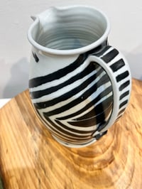 Image 1 of Black and White Ceramic Pitcher- Joanne Kirkland