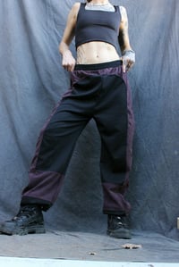 Image 3 of RAYA Tracksuit Pants, purple fleece 