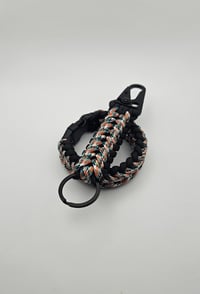 Image 3 of Crimson Static Set – Bracelet + Keychain | BlackhawkBraids #30